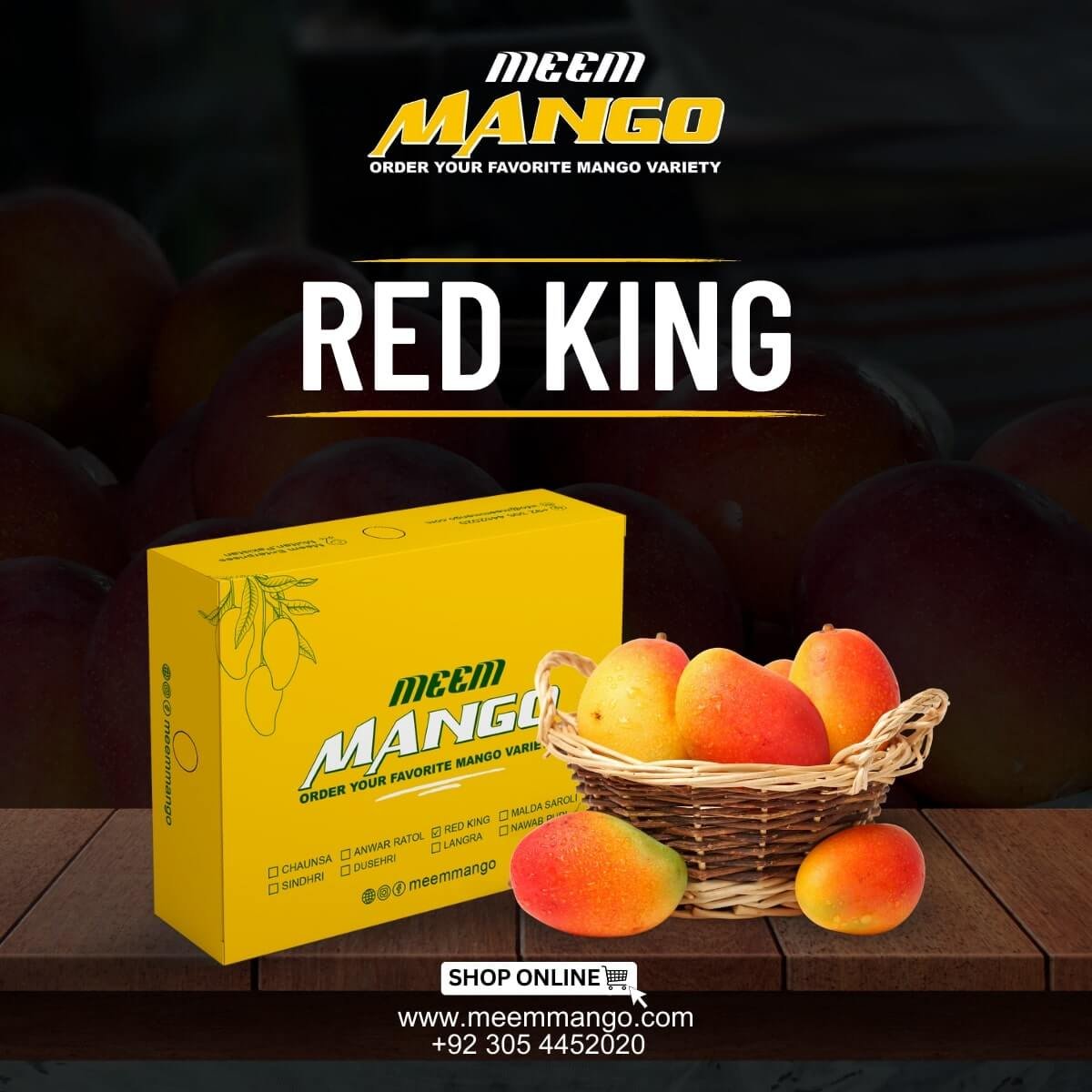 Red King Lal Badshah Mango - Meem Mango 